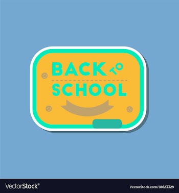 Paper sticker on stylish background back to vector image