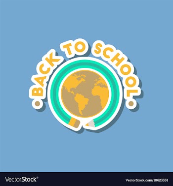 Paper sticker on stylish background back to vector image