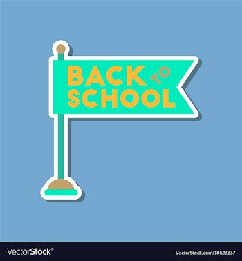 Paper sticker on stylish background back to vector image