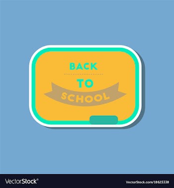 Paper sticker on stylish background back to vector image