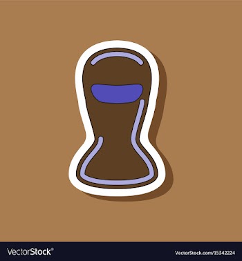 Paper sticker on stylish background balaclava vector image