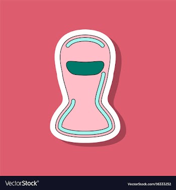 Paper sticker on stylish background balaclava vector image