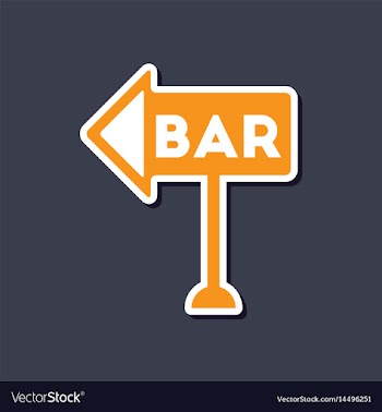 Paper sticker on stylish background bar sign vector image
