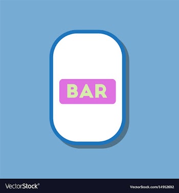 Paper sticker on stylish background bar sign vector image