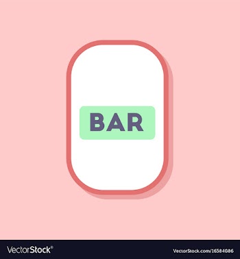 Paper sticker on stylish background bar sign vector image