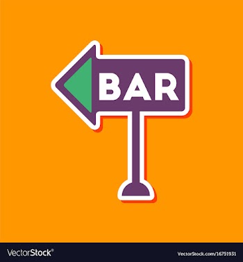 Paper sticker on stylish background bar sign vector image