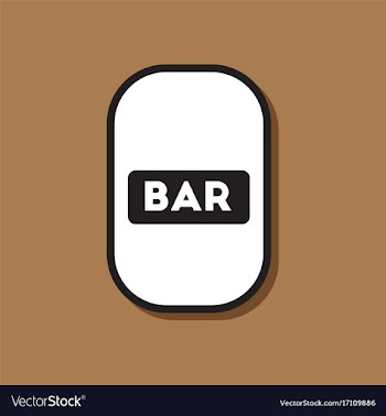 Paper sticker on stylish background bar sign vector image