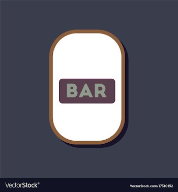 Paper sticker on stylish background bar sign vector image