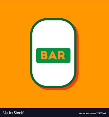 Paper sticker on stylish background bar sign vector image