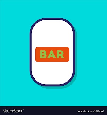 Paper sticker on stylish background bar sign vector image