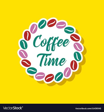 Paper sticker on stylish background bean Coffee vector image