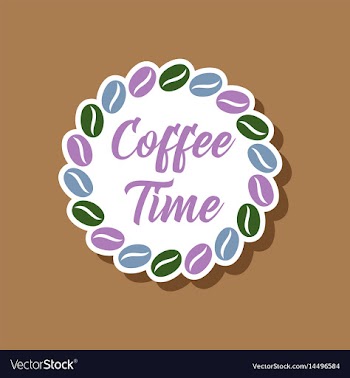 Paper sticker on stylish background bean coffee vector image