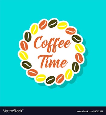 Paper sticker on stylish background bean coffee vector image