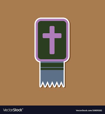 Paper sticker on stylish background Bible book vector image