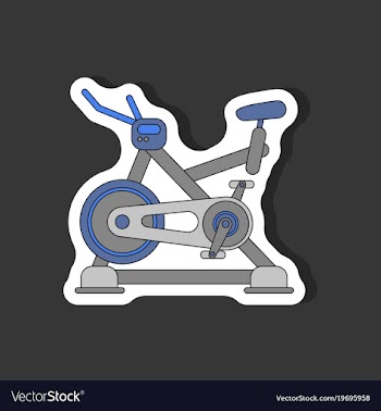 Paper sticker on stylish background bicycle vector image