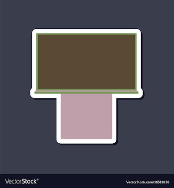Paper sticker on stylish background blackboard vector image