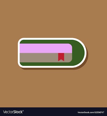 Paper sticker on stylish background book vector image