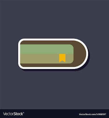Paper sticker on stylish background book vector image