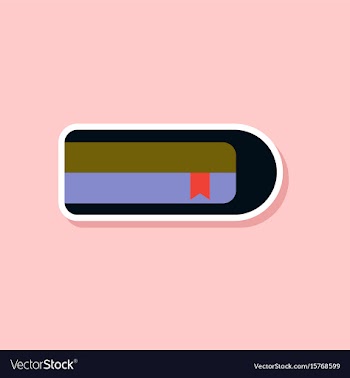 Paper sticker on stylish background book vector image