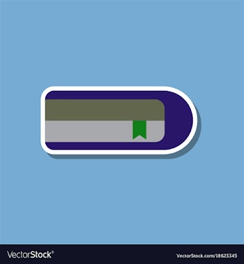 Paper sticker on stylish background book vector image