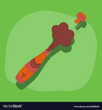 Paper sticker on stylish background bottle vector image