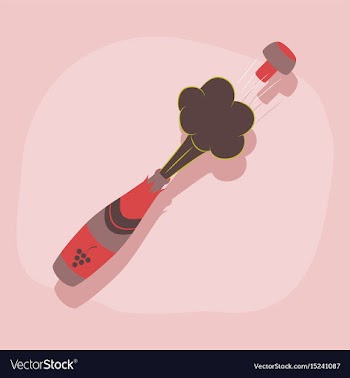 Paper sticker on stylish background bottle vector image