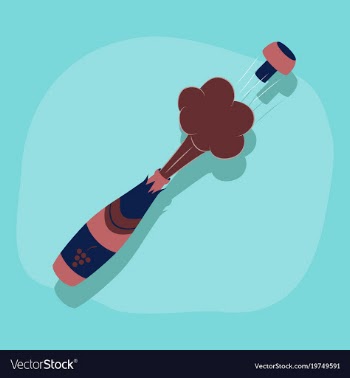 Paper sticker on stylish background bottle vector image