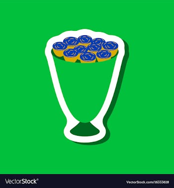 Paper sticker on stylish background bouquet of vector image
