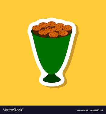 Paper sticker on stylish background bouquet of vector image