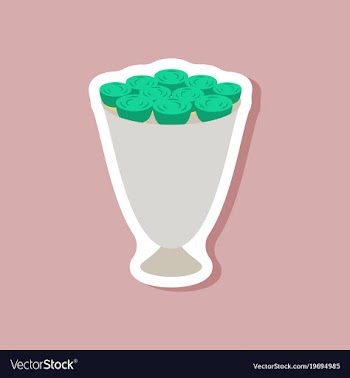 Paper sticker on stylish background bouquet of vector image