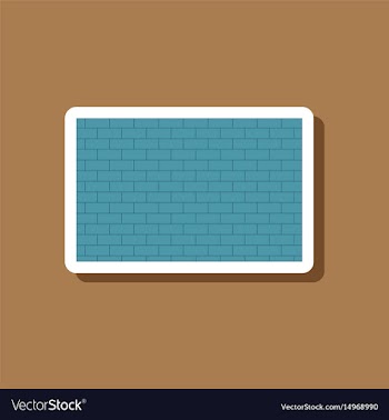 Paper sticker on stylish background brick wall vector image