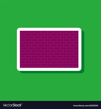 Paper sticker on stylish background brick wall vector image