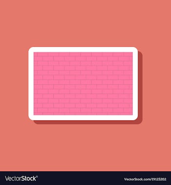 Paper sticker on stylish background brick wall vector image