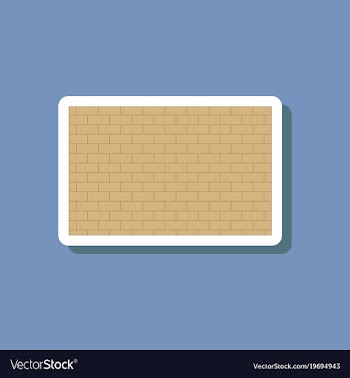 Paper sticker on stylish background brick wall vector image