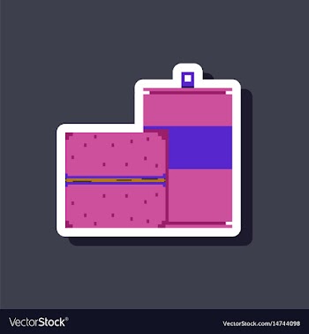 Paper sticker on stylish background burger and vector image