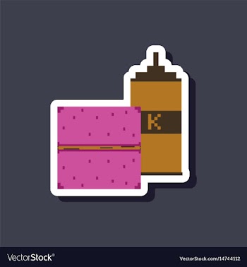 Paper sticker on stylish background burger and vector image