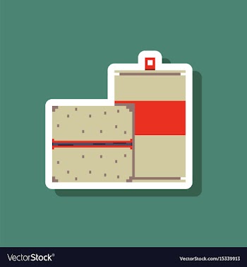 Paper sticker on stylish background burger and vector image