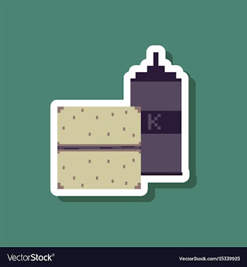 Paper sticker on stylish background burger and vector image