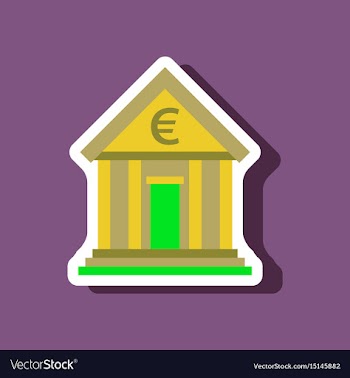 Paper sticker on stylish background business bank vector image