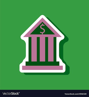Paper sticker on stylish background business bank vector image