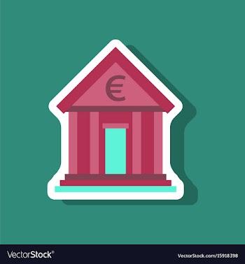Paper sticker on stylish background business bank vector image
