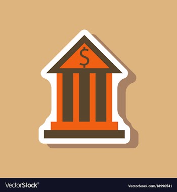 Paper sticker on stylish background business bank vector image