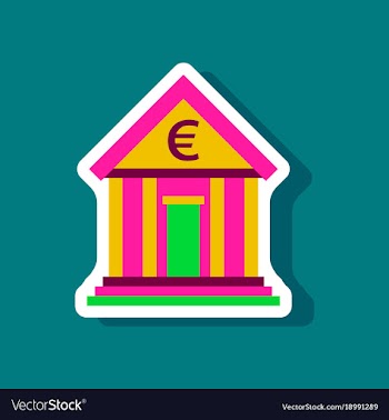 Paper sticker on stylish background business bank vector image