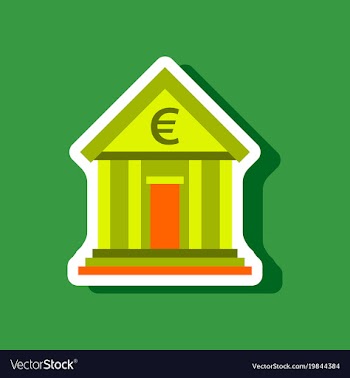 Paper sticker on stylish background business bank vector image
