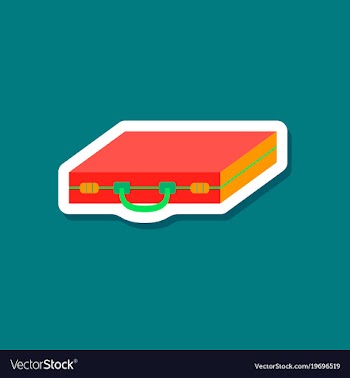 Paper sticker on stylish background business case vector image