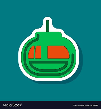 Paper sticker on stylish background cabin ski lift vector image