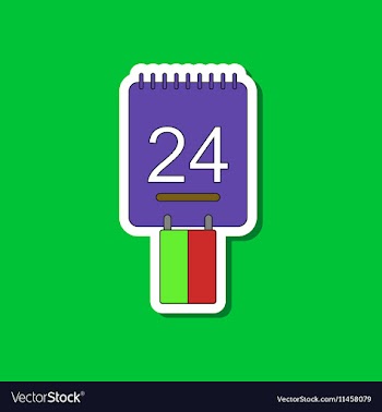 Paper sticker on stylish background calendar vector image