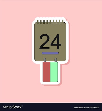 Paper sticker on stylish background calendar vector image