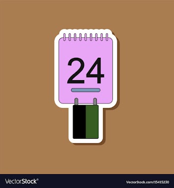 Paper sticker on stylish background calendar vector image