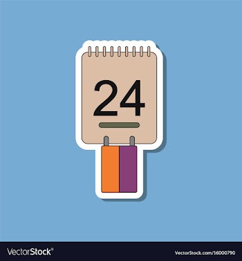 Paper sticker on stylish background calendar vector image